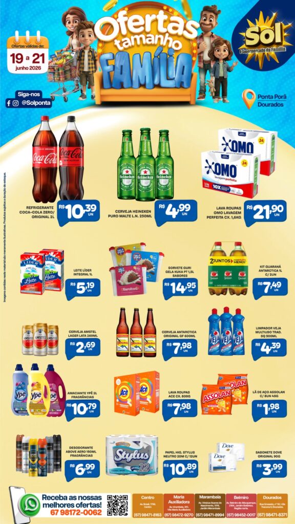 Veja as ofertas Tamanho Família do supermercado Sol