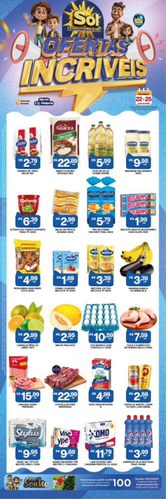 Ofertas Incríveis é no Supermercado Sol