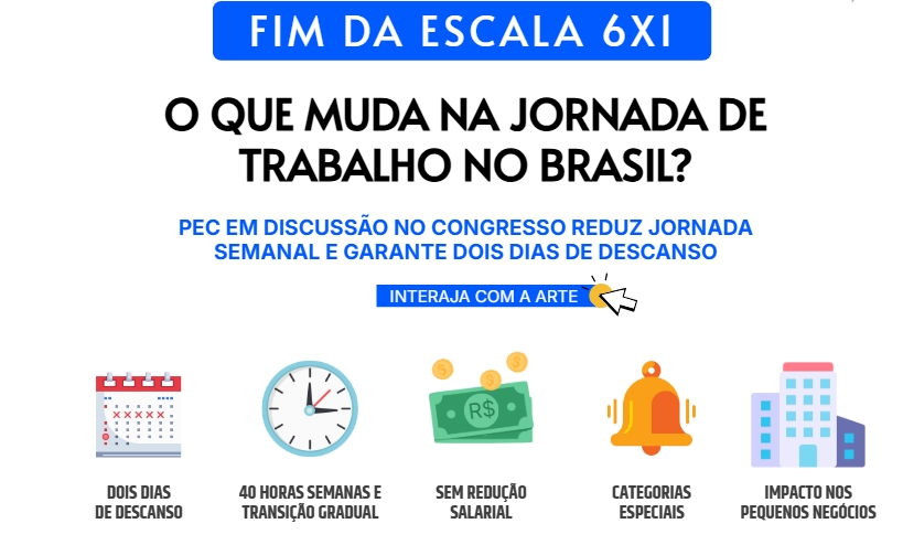 Senado deve mudar PEC para prever fim imediato da escala 6x1, diz líder do governo Senado deve mudar PEC para prever fim imediato da escala 6x1, diz líder do governo