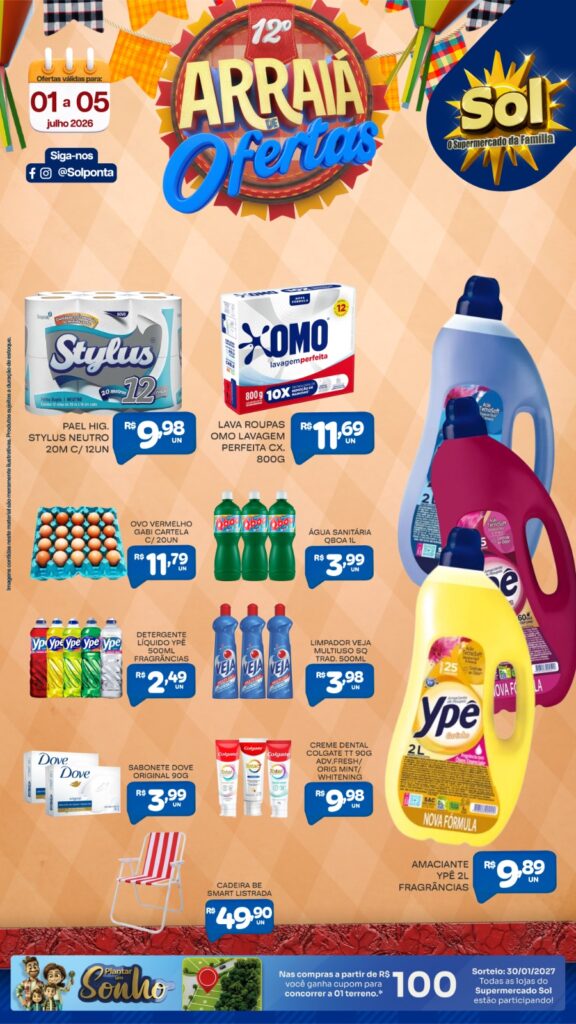 Arraiá de Ofertas continua no Supermercado Sol