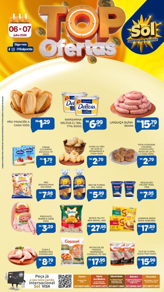 Confira as Top Ofertas do Supermercado Sol