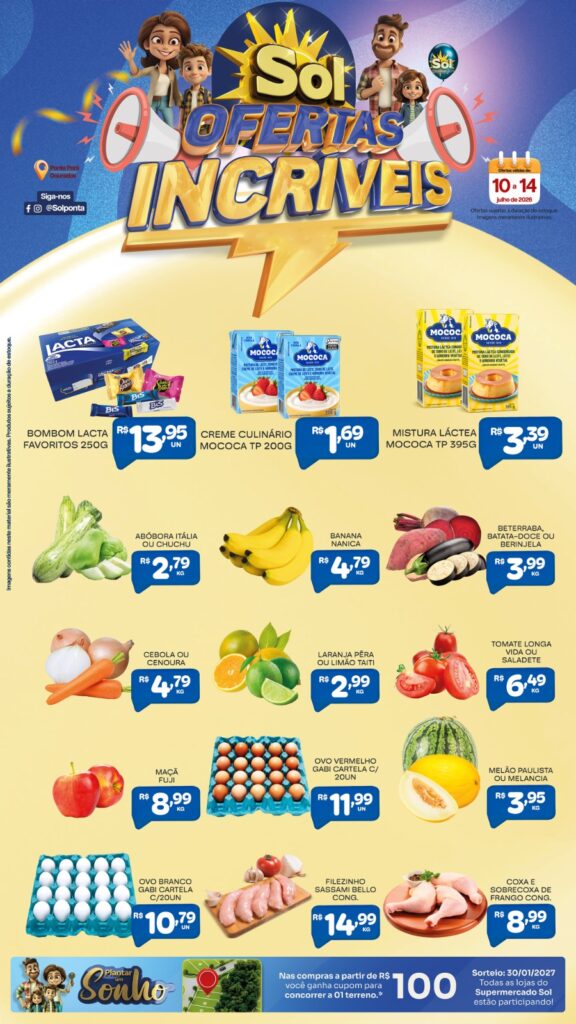 Confira as Ofertas Incríveis do Supermercado Sol