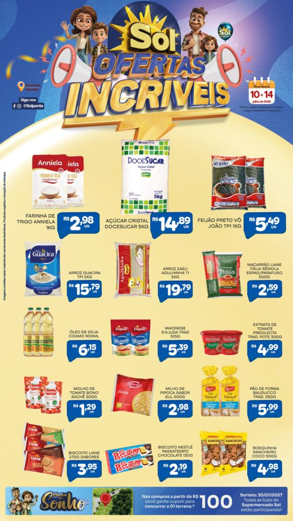 Confira as Ofertas Incríveis do Supermercado Sol
