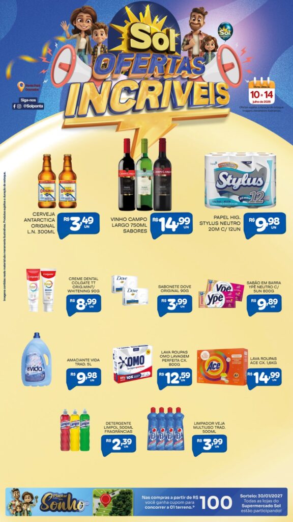 Confira as Ofertas Incríveis do Supermercado Sol