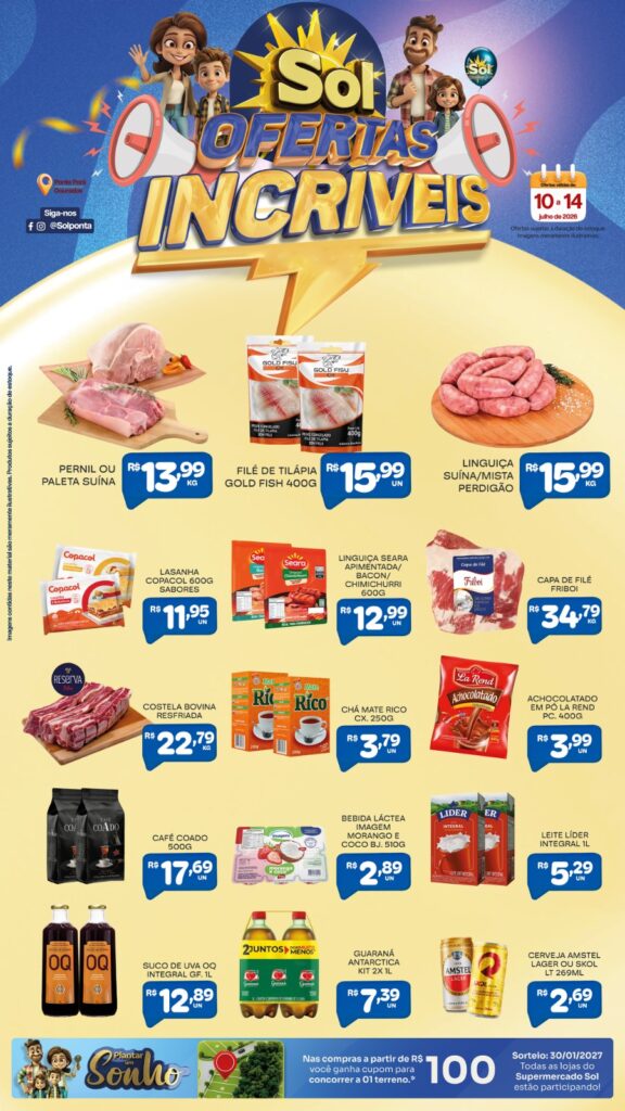 Confira as Ofertas Incríveis do Supermercado Sol