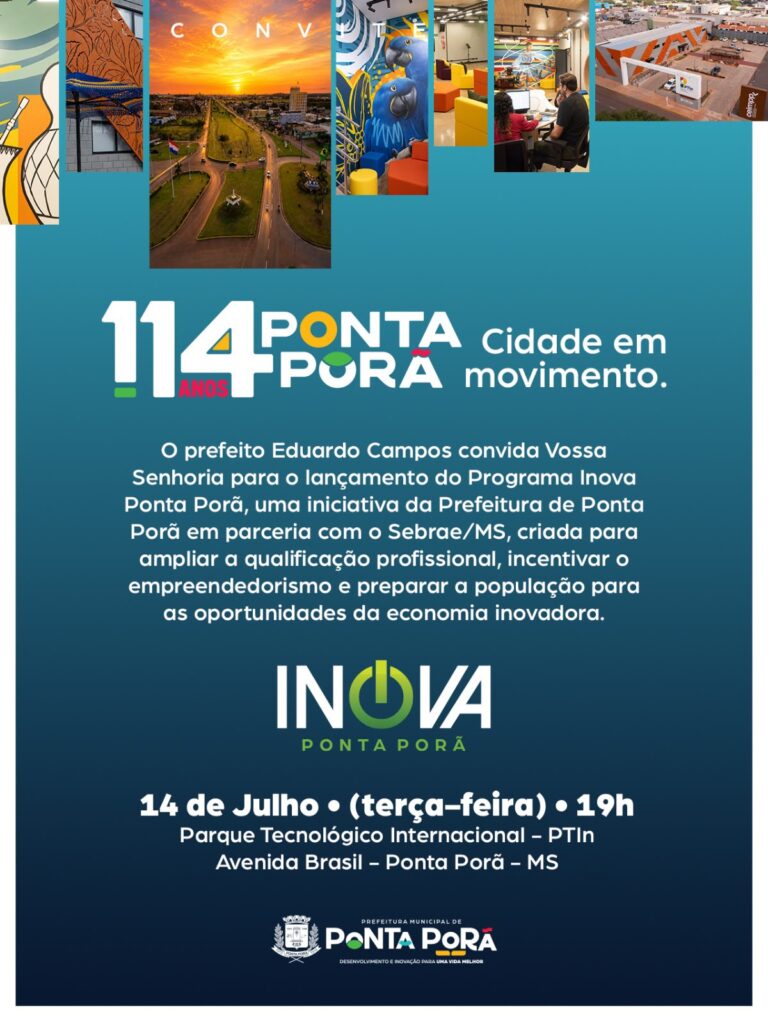 Ponta Porã celebra 114 anos de história, desenvolvimento e orgulho de sua gente! Ponta Porã celebra 114 anos de história, desenvolvimento e orgulho de sua gente!