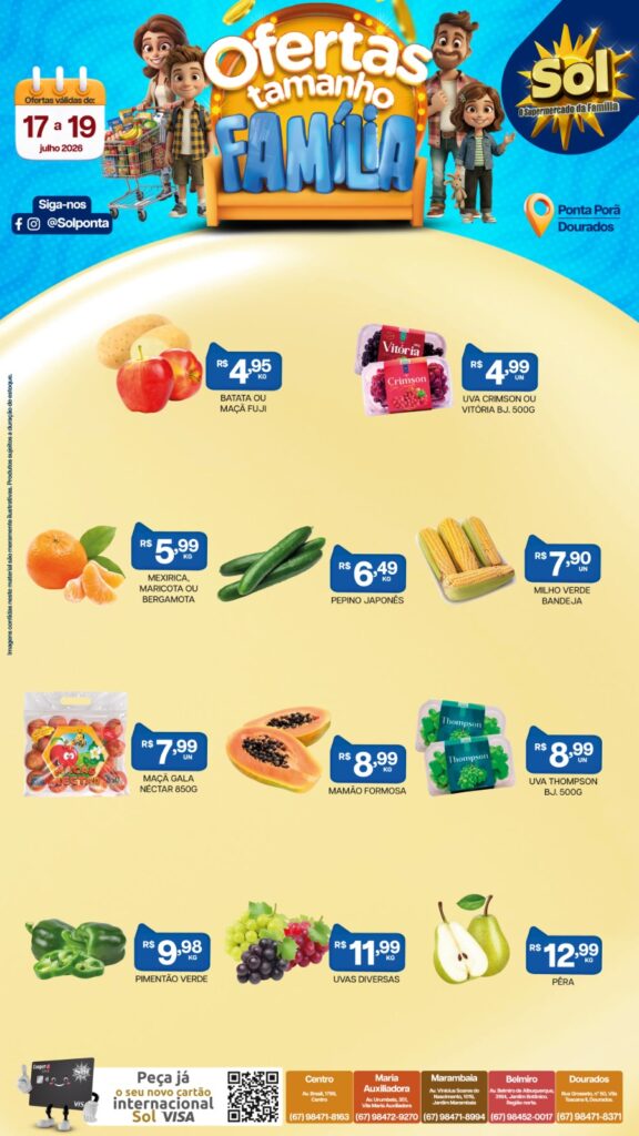 Confira Ofertas Tamanho Família do Supermercado Sol
