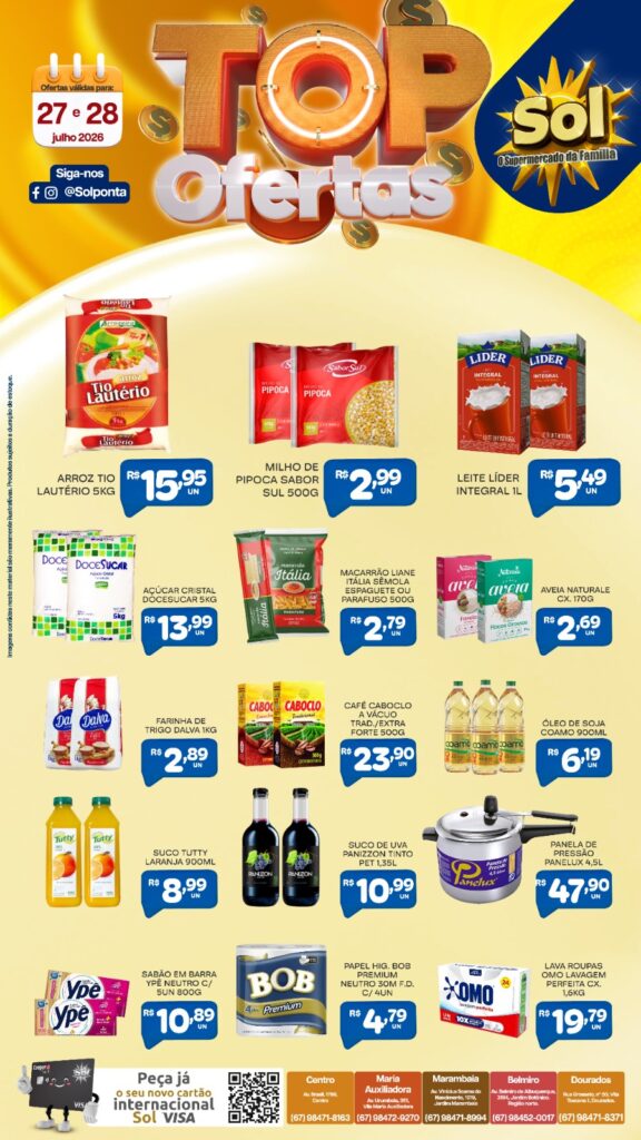 Supermercado Sol e as Top Ofertas