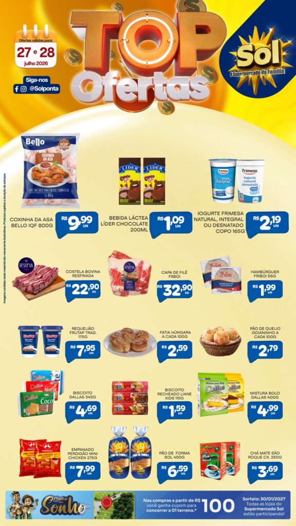 Supermercado Sol e as Top Ofertas