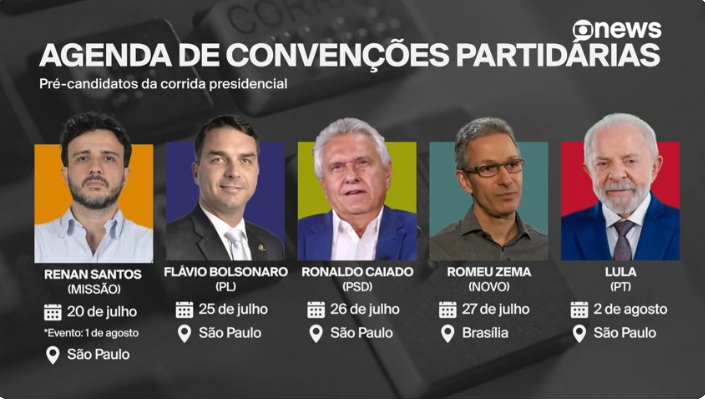 Convenções partidárias têm início e 12 partidos e federações já definiram datas em MS Convenções partidárias têm início e 12 partidos e federações já definiram datas em MS