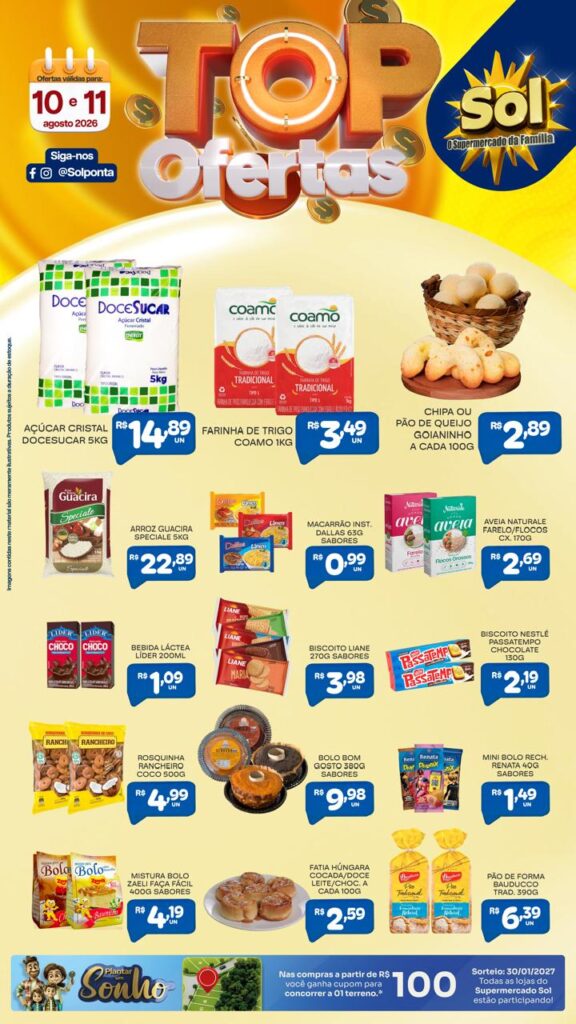 Confira as Top Ofertas do Supermercado Sol