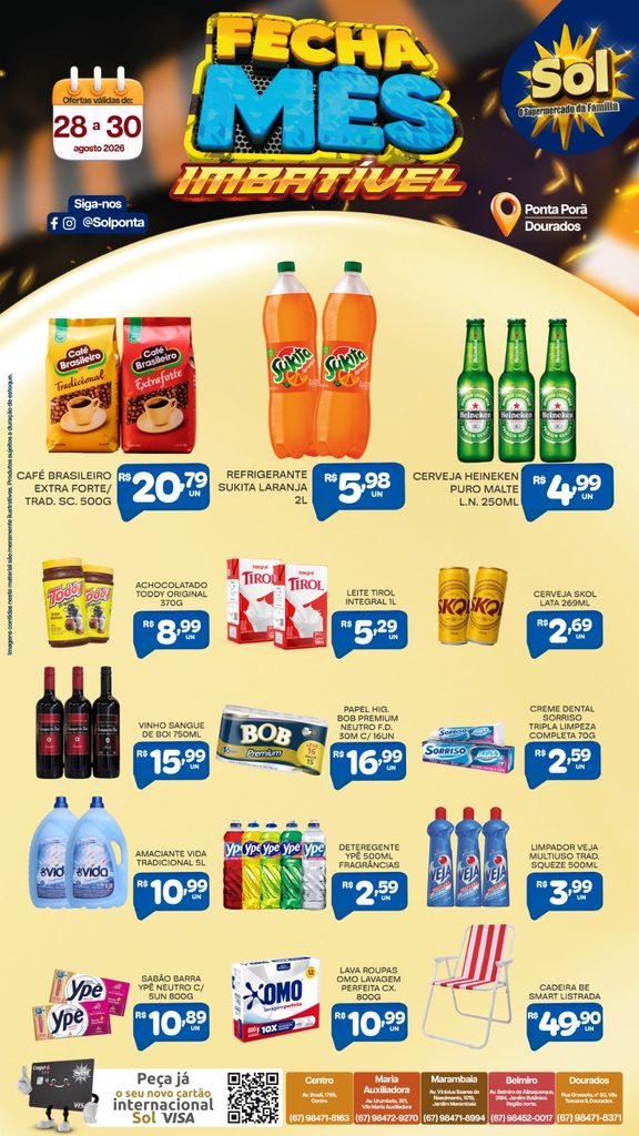 Ofertas Fecha Mês Imbatível no Supermercado Sol