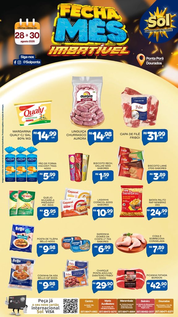 Ofertas Fecha Mês Imbatível no Supermercado Sol