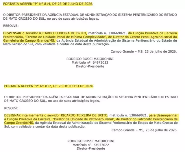 Decisão atende Agepen e barra retorno de diretor afastado após fuga da Gameleira Decisão atende Agepen e barra retorno de diretor afastado após fuga da Gameleira