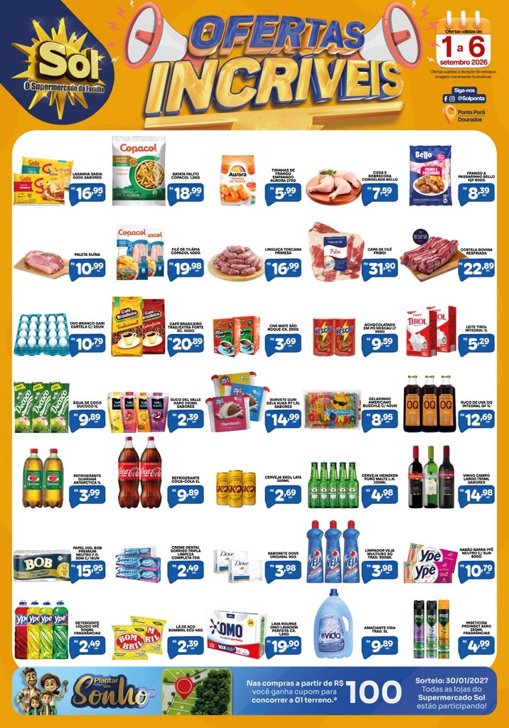 Confira as Ofertas Incríveis do Supermercado Sol
