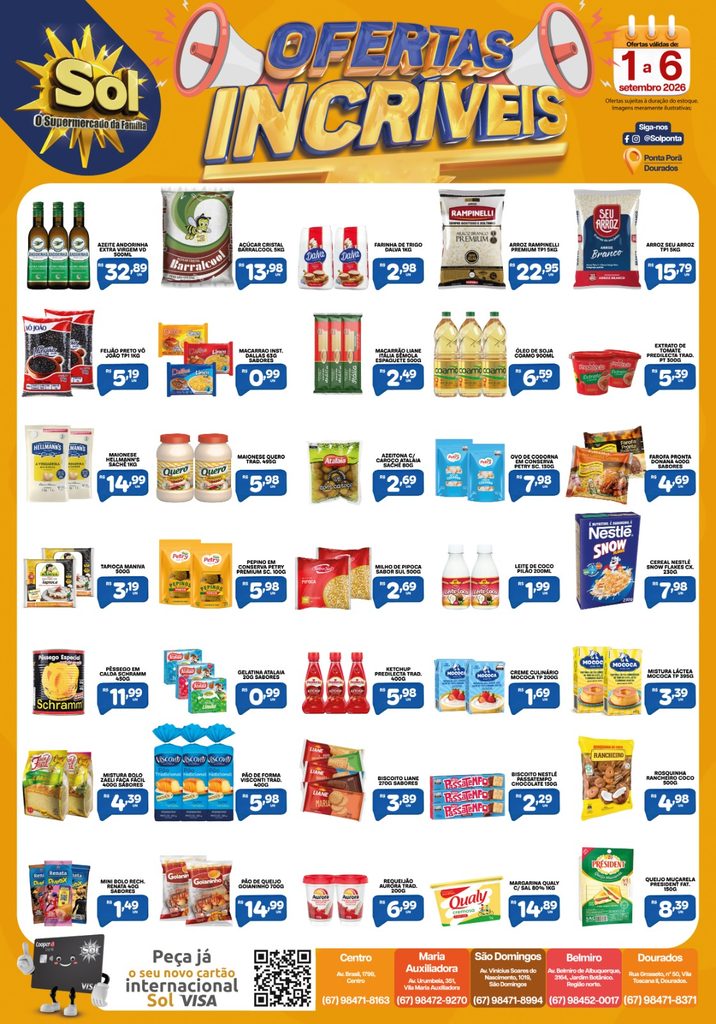 Confira as Ofertas Incríveis do Supermercado Sol