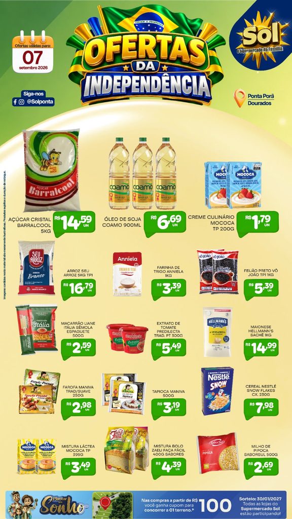 Confira as ofertas da Independência do Supermercado Sol