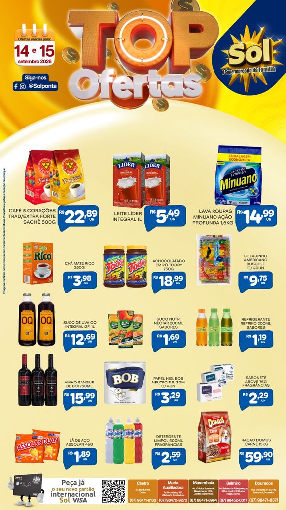 Confira Top Ofertas do Supermercado Sol