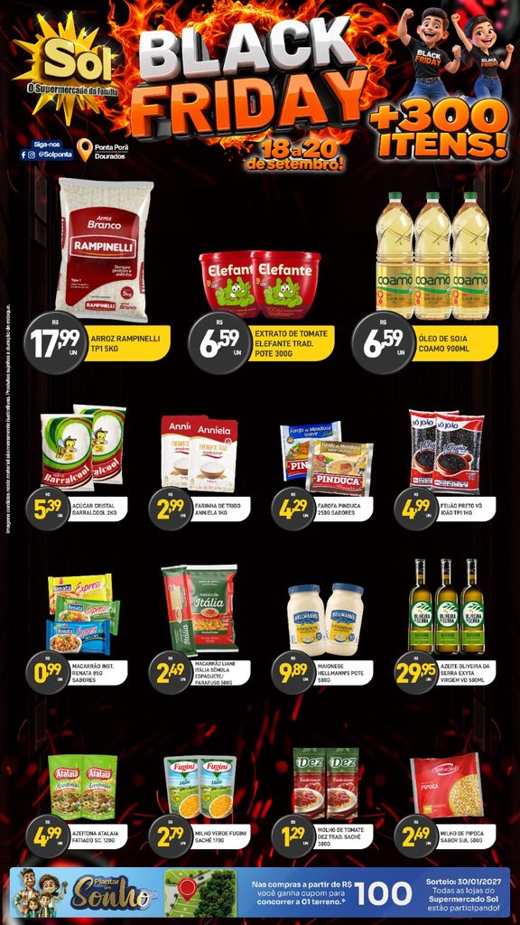 Black Friday do Supermercado Sol. Confira