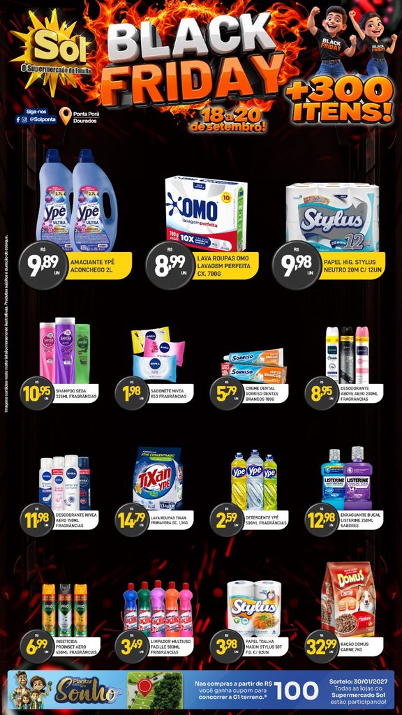 Black Friday do Supermercado Sol. Confira