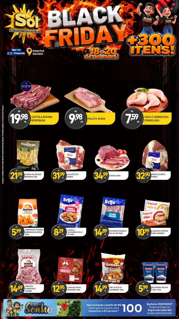 Black Friday do Supermercado Sol. Confira