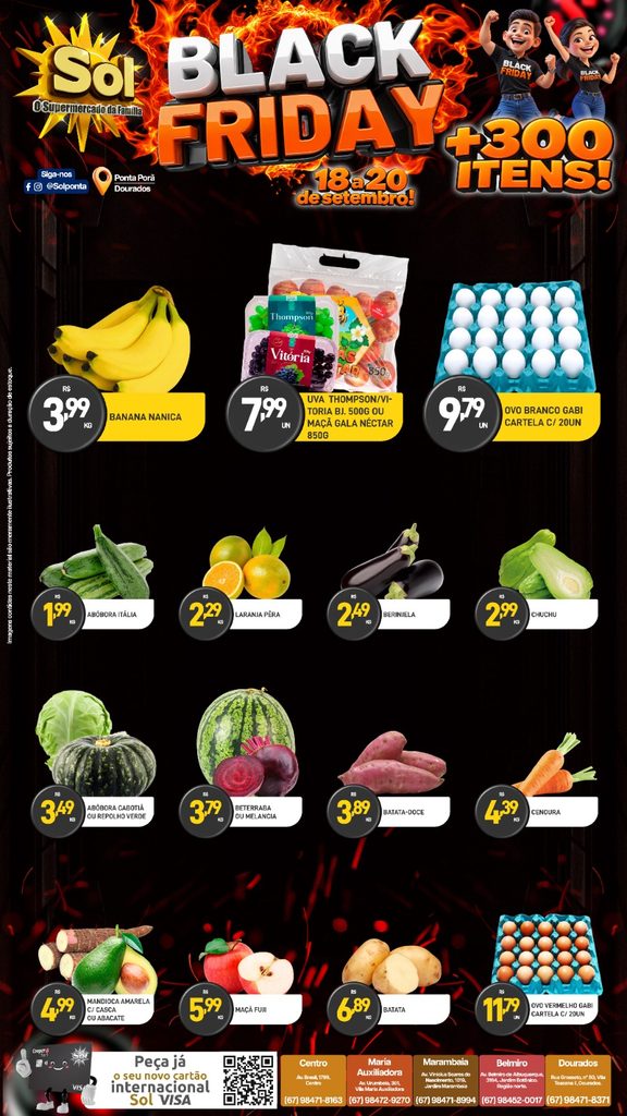 Black Friday do Supermercado Sol. Confira