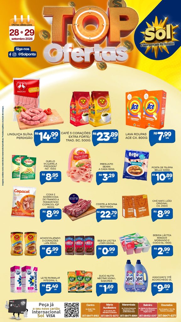 Continua Top Ofertas do Supermercado Sol