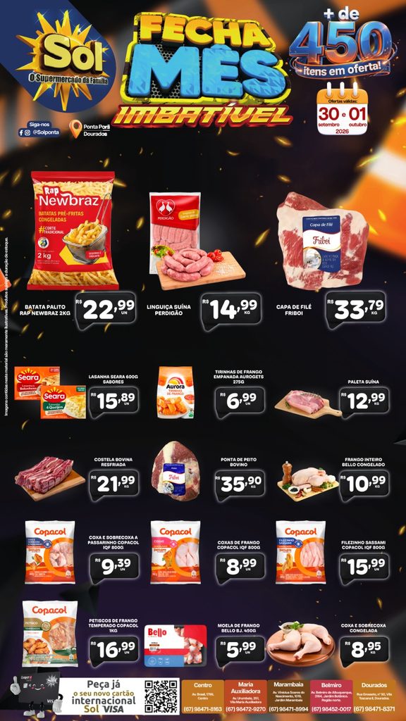 Fecha Mês Imbatível é no Supermercado Sol
