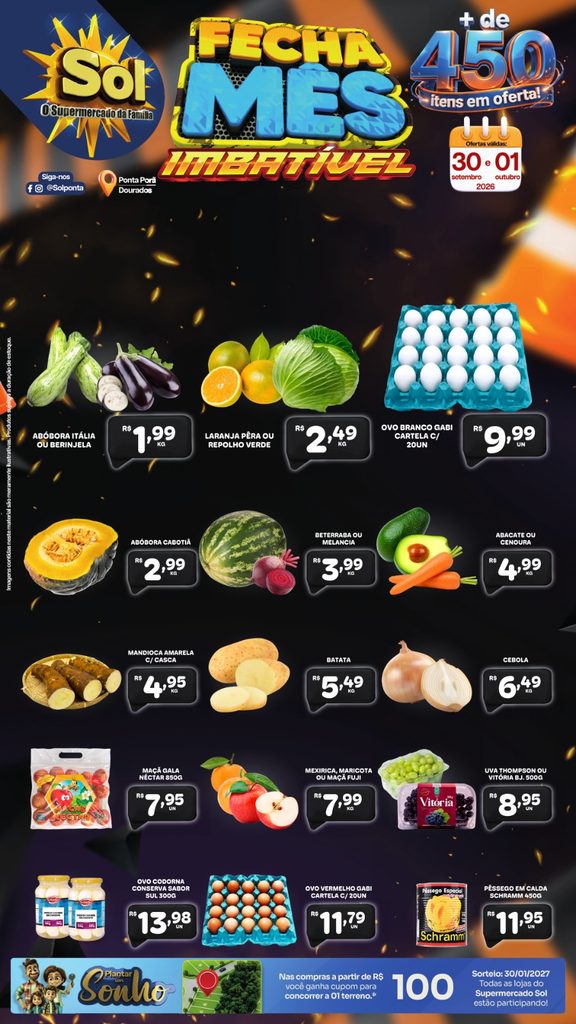Fecha Mês Imbatível é no Supermercado Sol