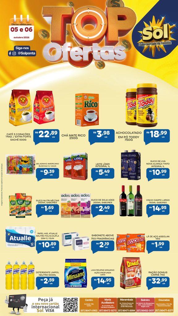 Confira Top Ofertas do Supermercado Sol