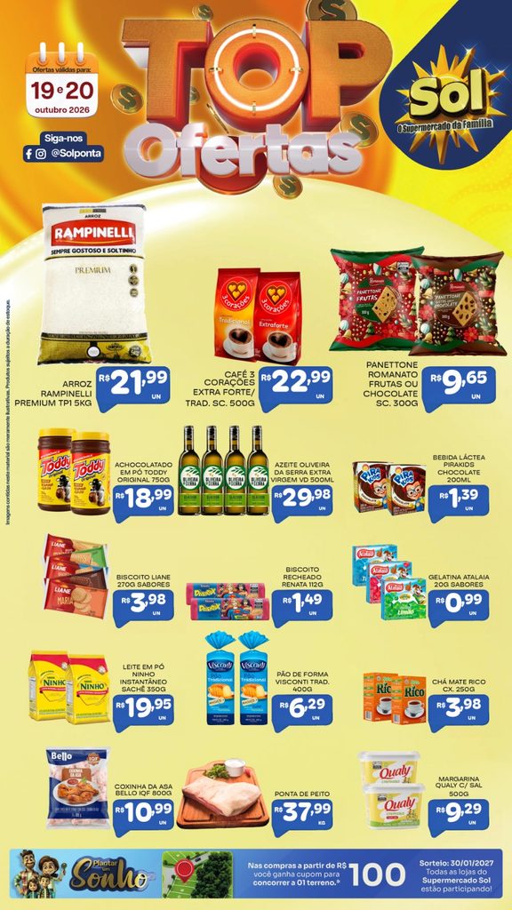Continua Top Ofertas do Supermercado Sol