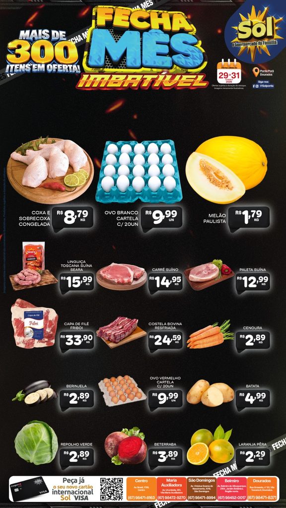 Fecha Mês Imbatível no Supermercado Sol