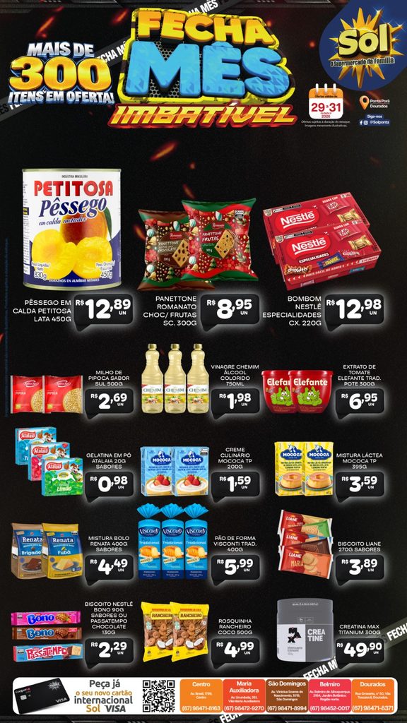 Fecha Mês Imbatível no Supermercado Sol