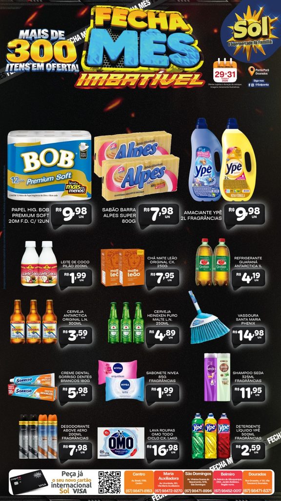 Fecha Mês Imbatível no Supermercado Sol