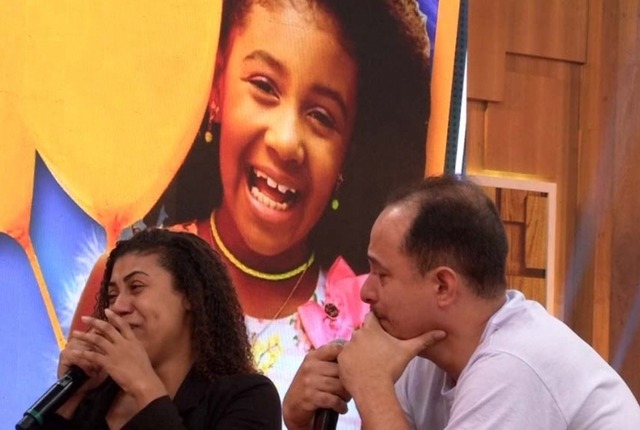 Os pais de Ágatha falaram pela primeira vez três dias depois da morte da menina - Reprodução / TV Globo