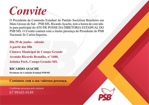 Ricardo Ayache assume a presidência do PSB em Encontro neste sábado