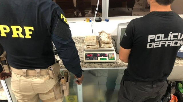 PRF e DEFRON apreendem 4,22 kg de cocaína em Eldorado (MS)